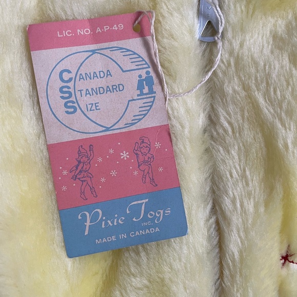 18 month old 18m Pale yellow BNWT fuzzy pixie coat jacket vintage - Picture 2 of 4